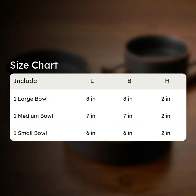 Salvo Ceramic Salad Bowl (700 mL,500 mL,350 mL) - Set Of Three media 8