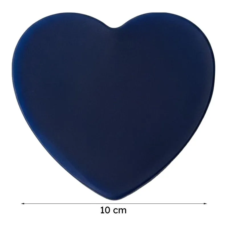 Glossy Hearty Mist Glass Coaster (Blue) - Set Of Four media 7