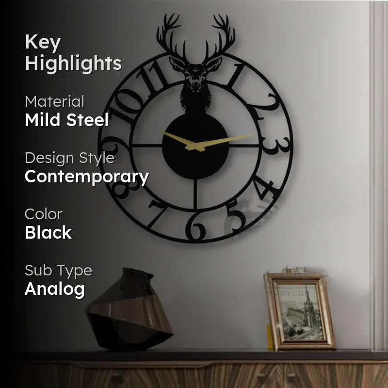 Notion Silent Wall Clock - Black media 2