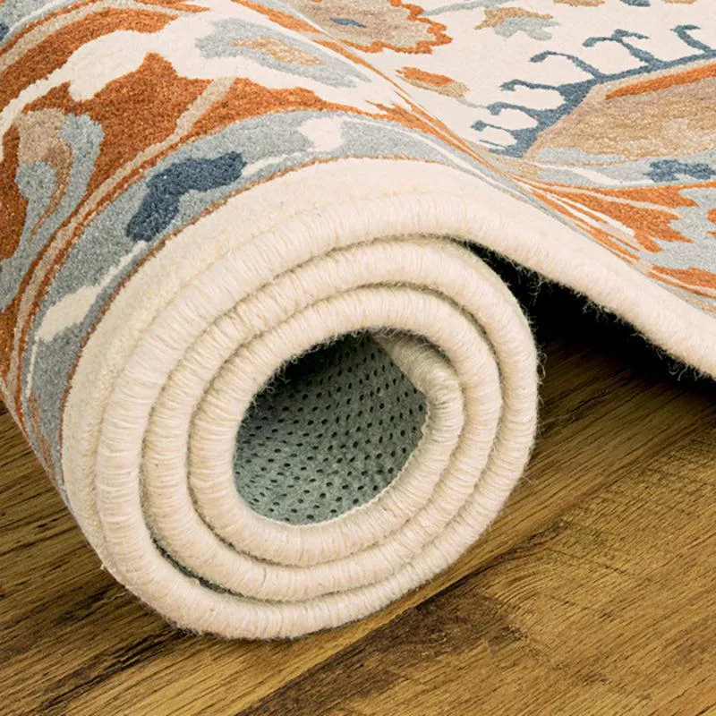 Nausicaa Ethnic Wool & Nylon Carpet - Brown & Ivory media 4
