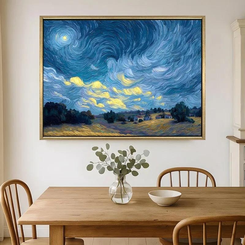 Meadow Vast Canvas Wall Painting With Frame media 1