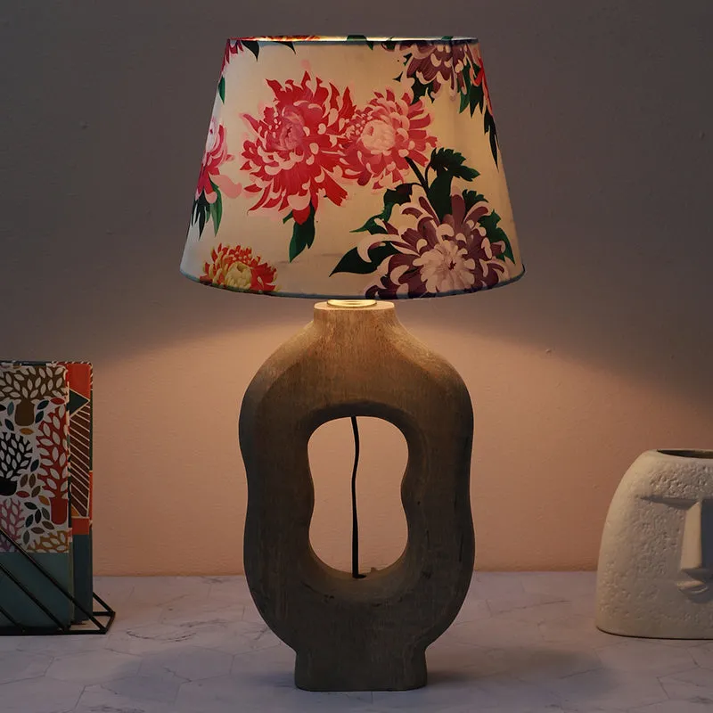 Miyabi Hewn Mango Wood Table Lamp - Multicolor media 1