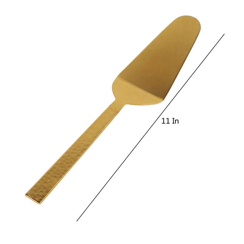 Velvessa Stainless Steel Cake Server Set (Gold) - Set Of Two media 7