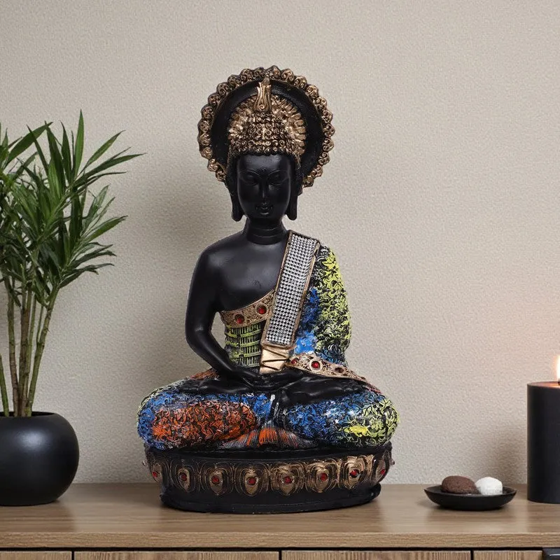 Dhyana Buddha Polyresin Idol media 1