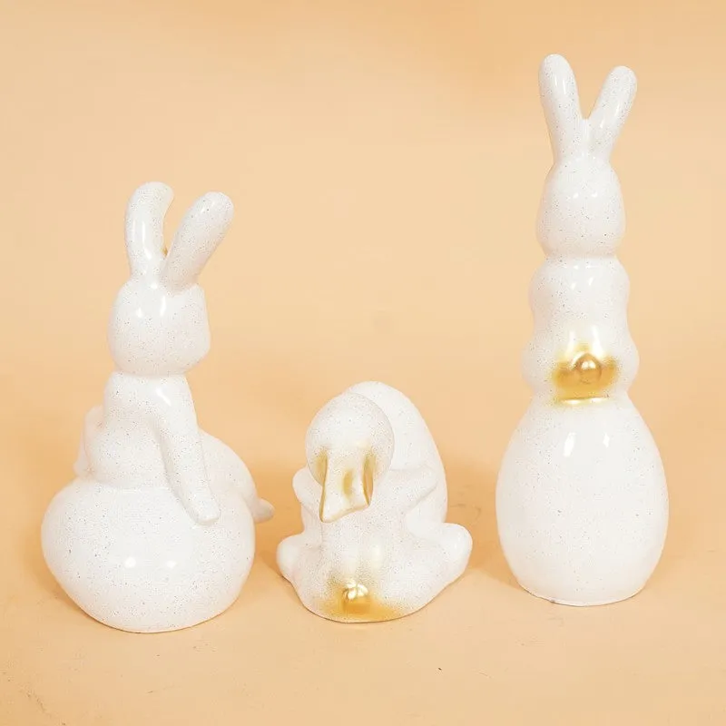 Elegant White Ceramic Swan Showpieces - Set Of Three media 9