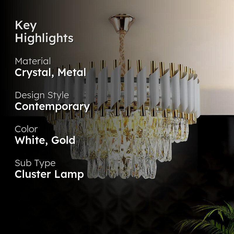 Versailles Crystal Chandelier - White media 2