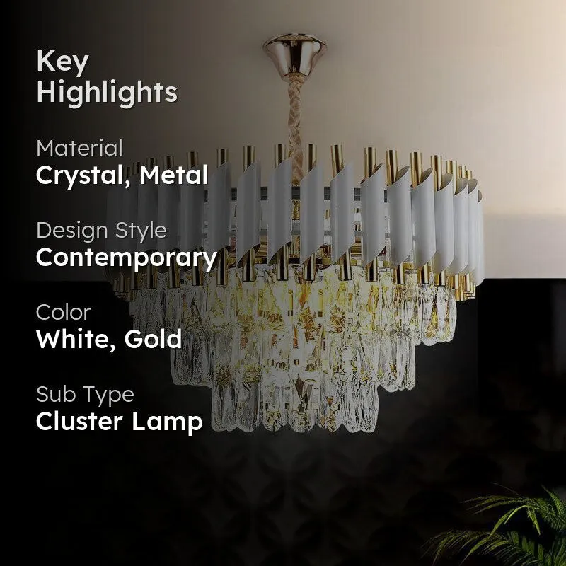 Versailles Crystal Chandelier - White media 2