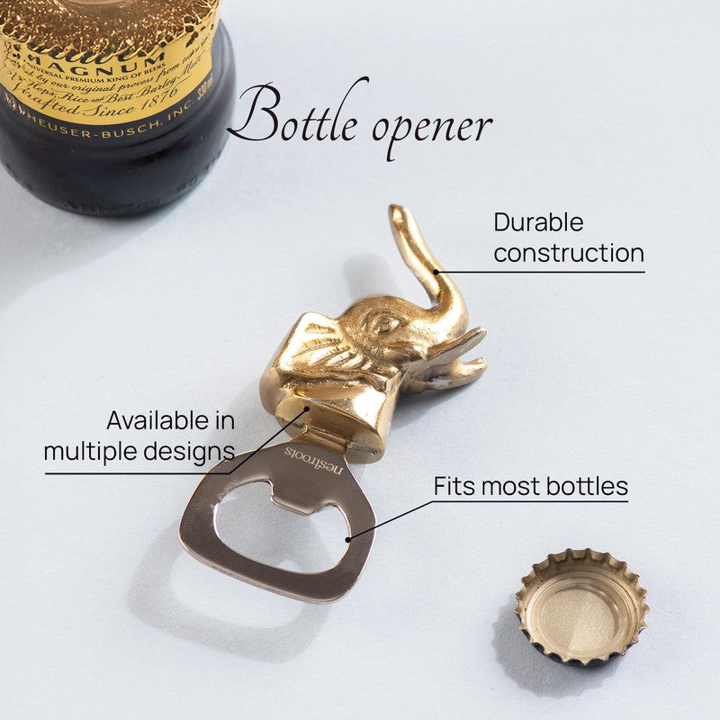 Trunk & Twist Stainless Steel Bottle Opener - Gold media 3