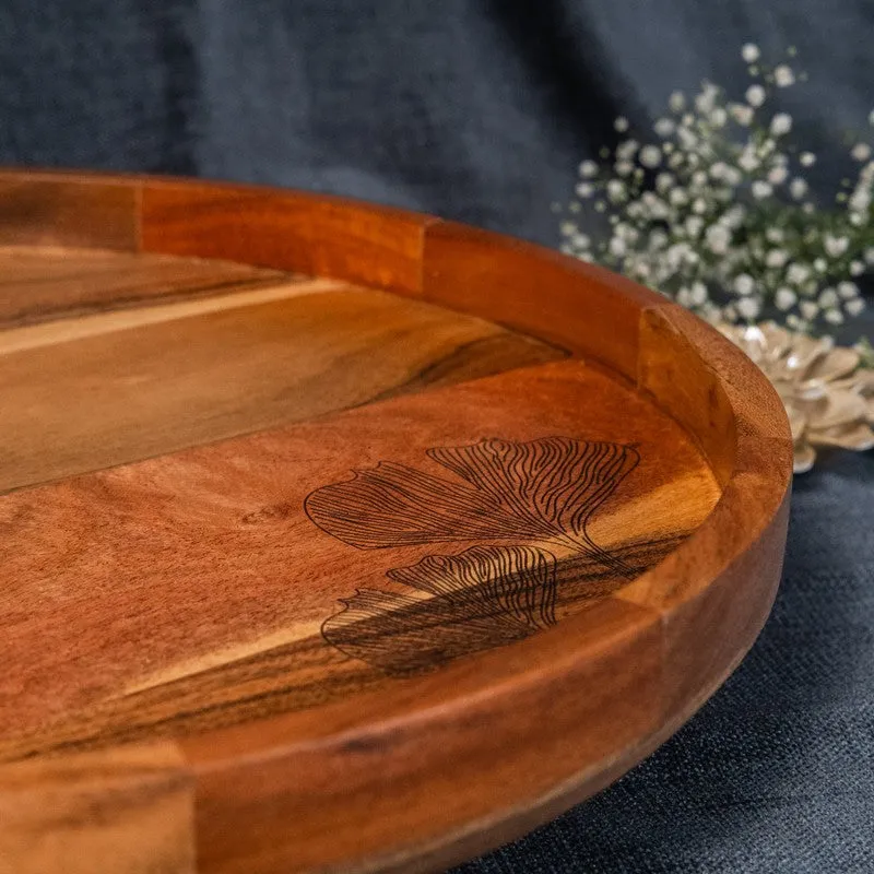 Artistry Printed Wood Rotating Serving Platter media 7