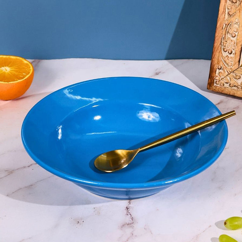 Eriginia Ceramic Pasta Plate - Blue
