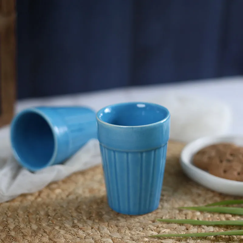 Nicoletta Ceramic Kulhad (Blue) -150 mL media 3
