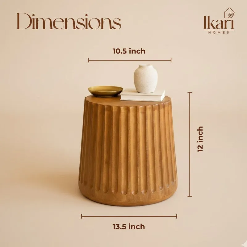 Fluted Natural Mango Wood Coffee Table media 8