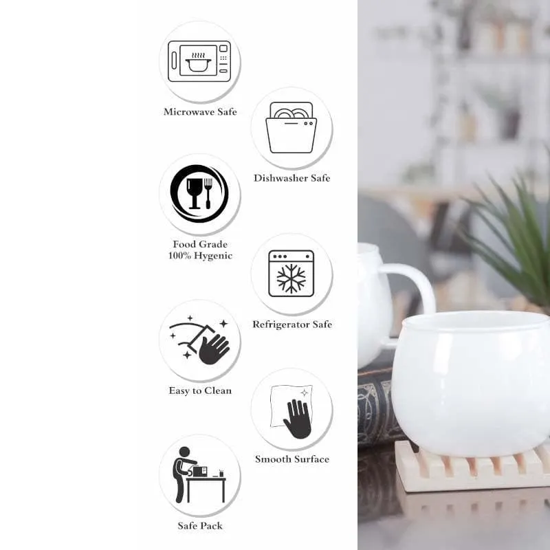 Zemo Glass Coffee Mug (410 mL) - Two Piece Set media 5
