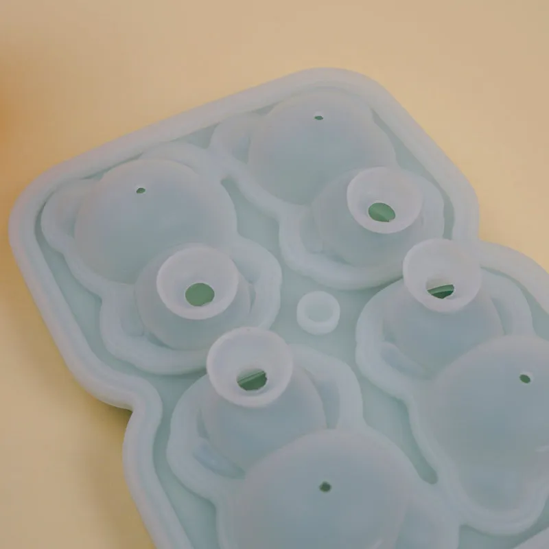 Teddy Silicone 4-Cube Ice Mould - Green media 3