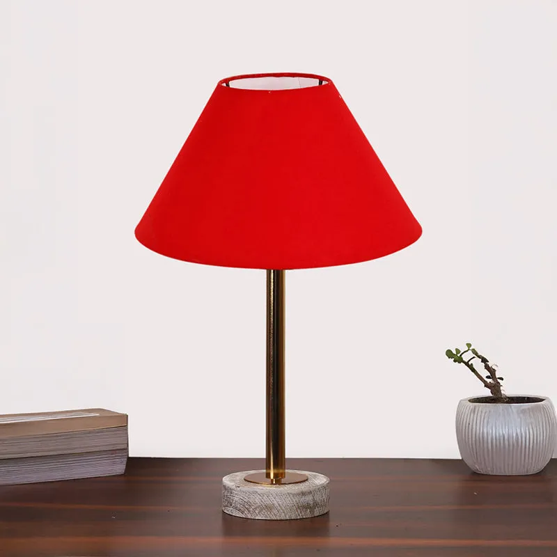 Cotin II Rodin Wooden Table Lamp - Red,Gold,White media 3