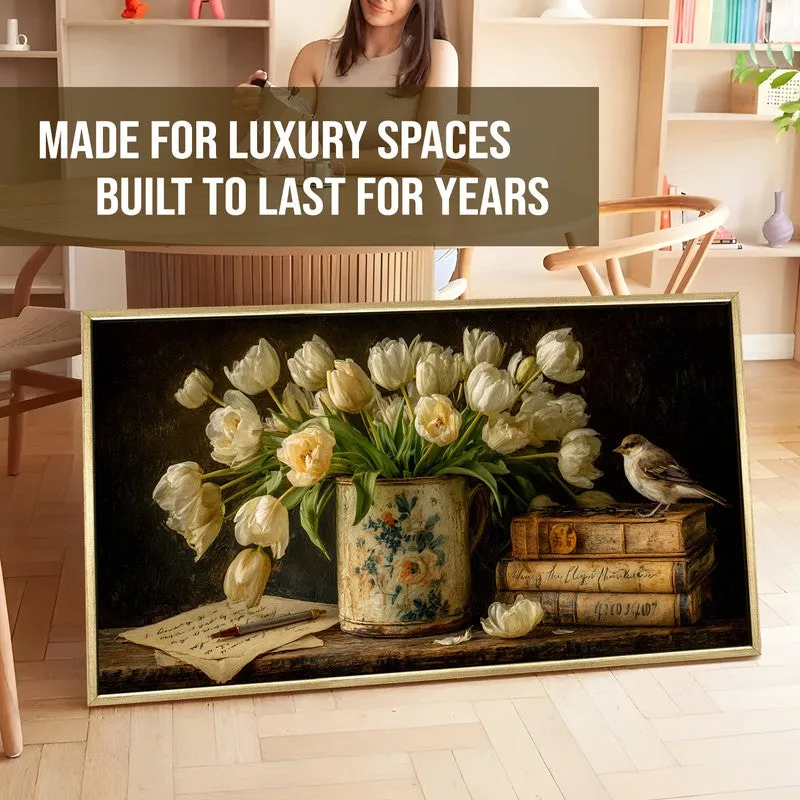Peaceful Pages Canvas Wall Painting With Frame media 5
