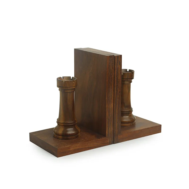 Shatranj Sheesham Wood Book End - Set Of Two media 3