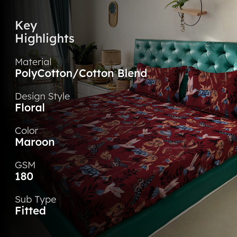 Alma Fitted Bedsheet - 180 GSM media 2