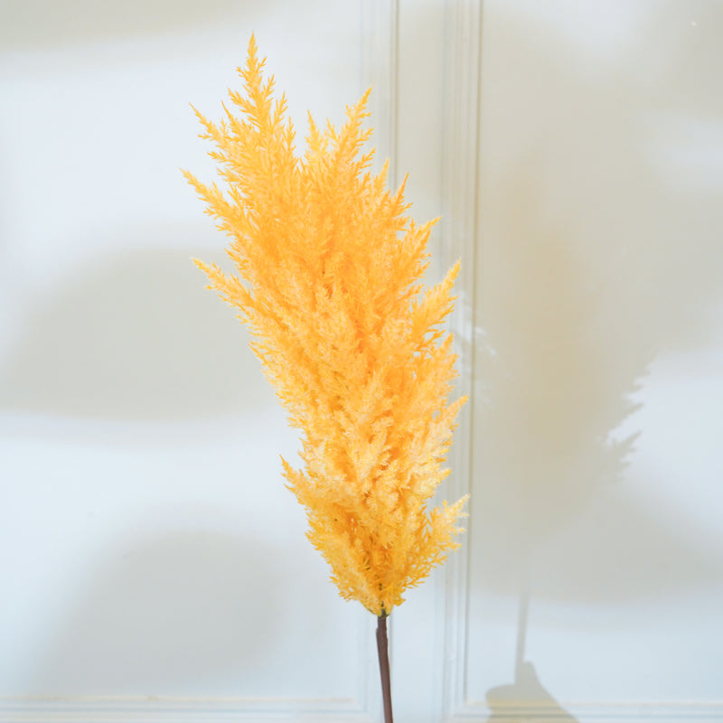 Faux Cortaderia Pampas Flower Stick (Yellow) - 45 CM media 3