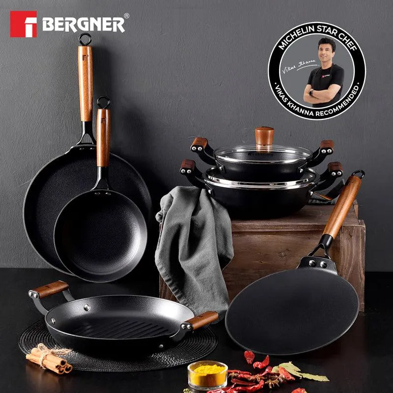 Bergner Induction Safe Frying Pan with Brown Handle - 10 Inches media 4