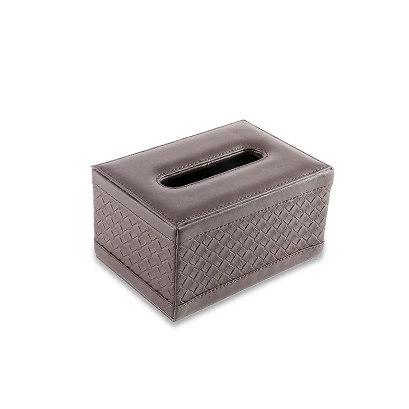 AarviDecor UrbanRib Faux Leather Tissue Holder media 3