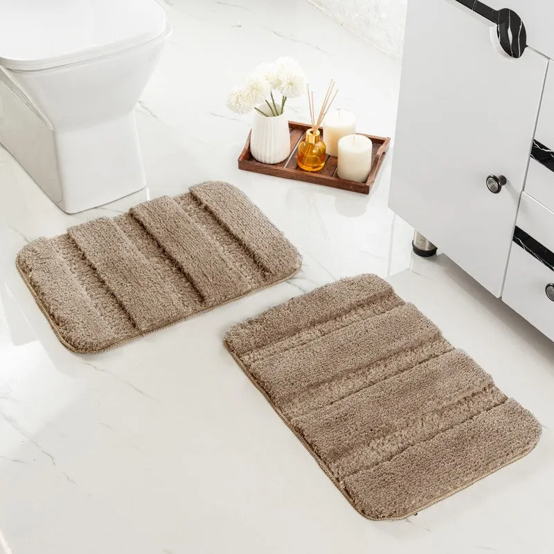 CozyMist Bathmat ( brown ) - Set Of Two media 3