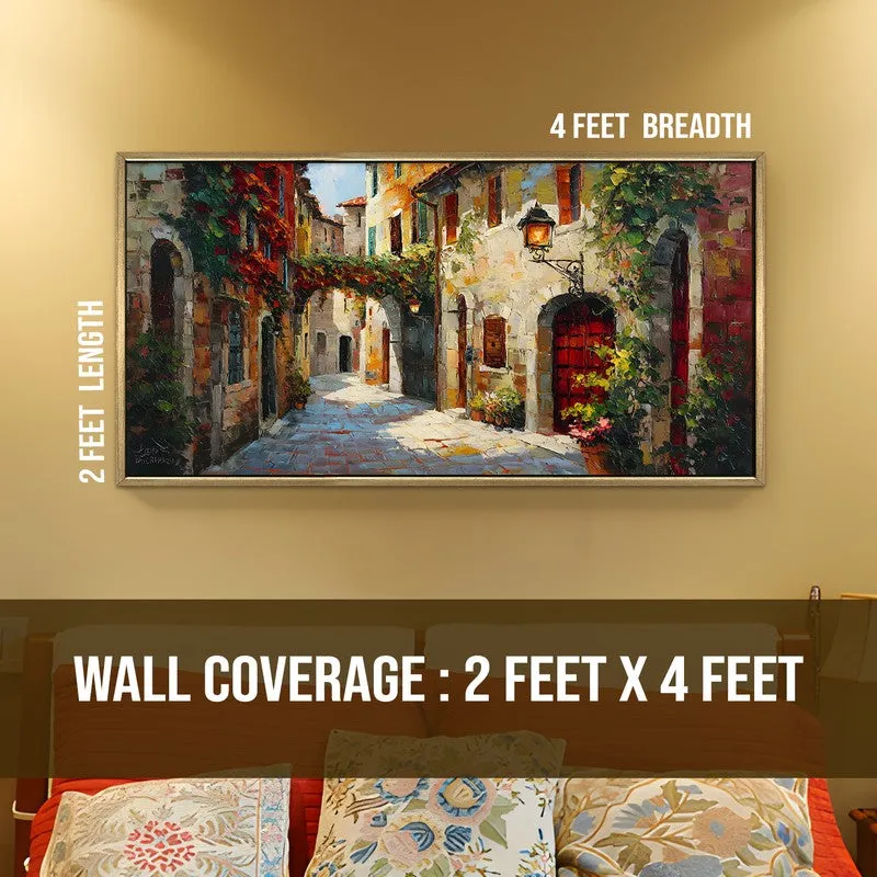 Brick Facade Canvas Wall Painting With Frame media 8
