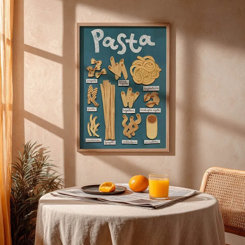 Sades Of Pasta Archival Canvas Wall Art - Brown media 5