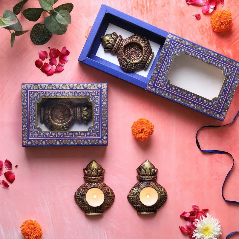 Kalash Tea Light Holder - Set Of Four media 4