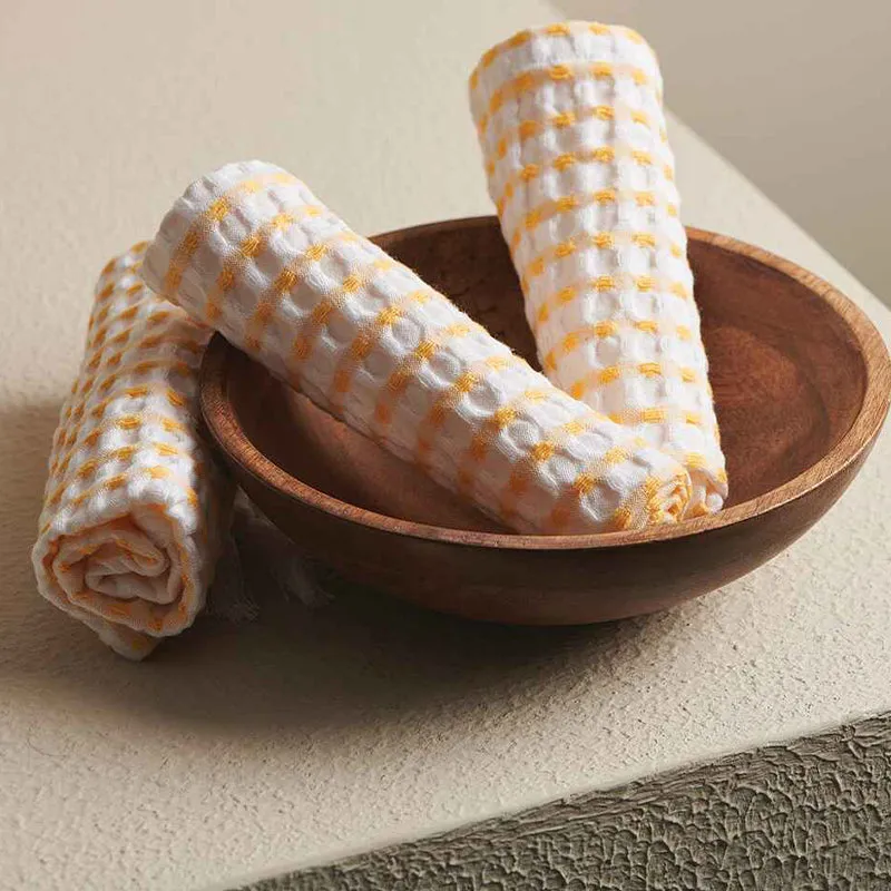 Resho Waffle Towel Combo (Melon) - Four Piece Set media 3