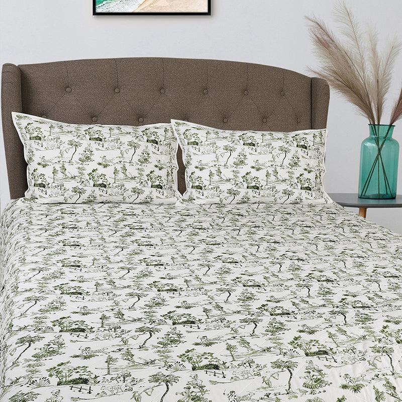 Thread & Soul Floral Cotton Quilt - 250 GSM media 4