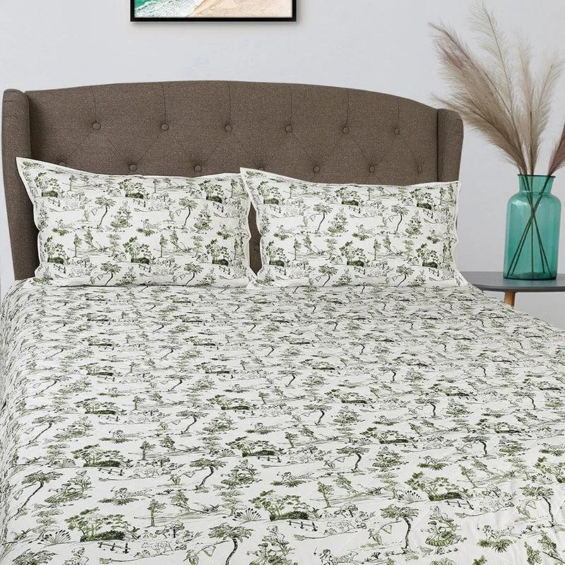Thread & Soul Floral Cotton Quilt - 250 GSM media 4
