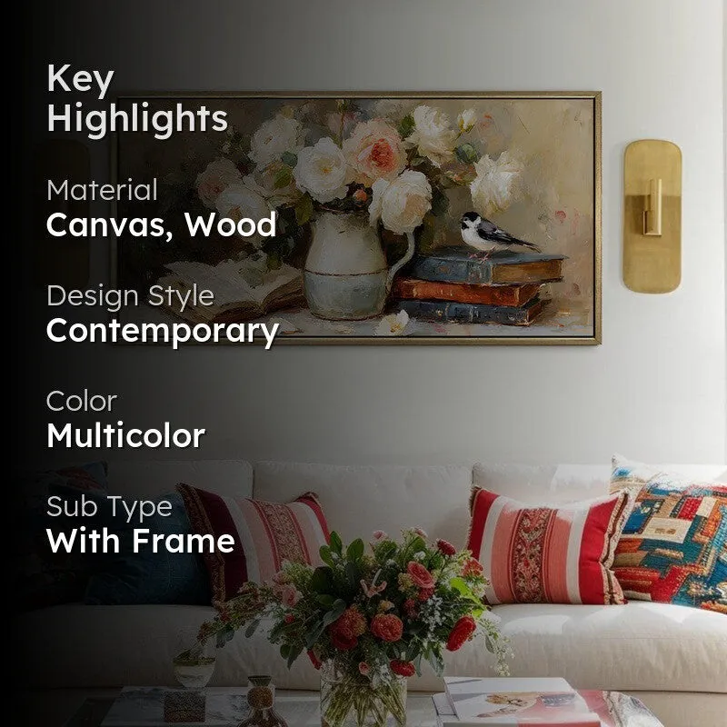 Serene Stillness Canvas Wall Painting With Frame media 2