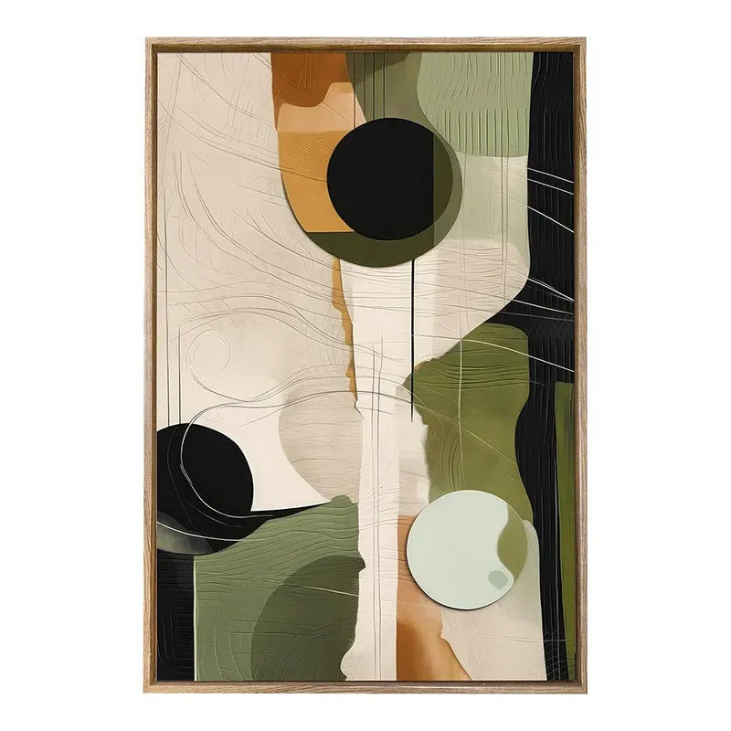 Desert Olive Canvas Abstract Wall Art With Frame media 6