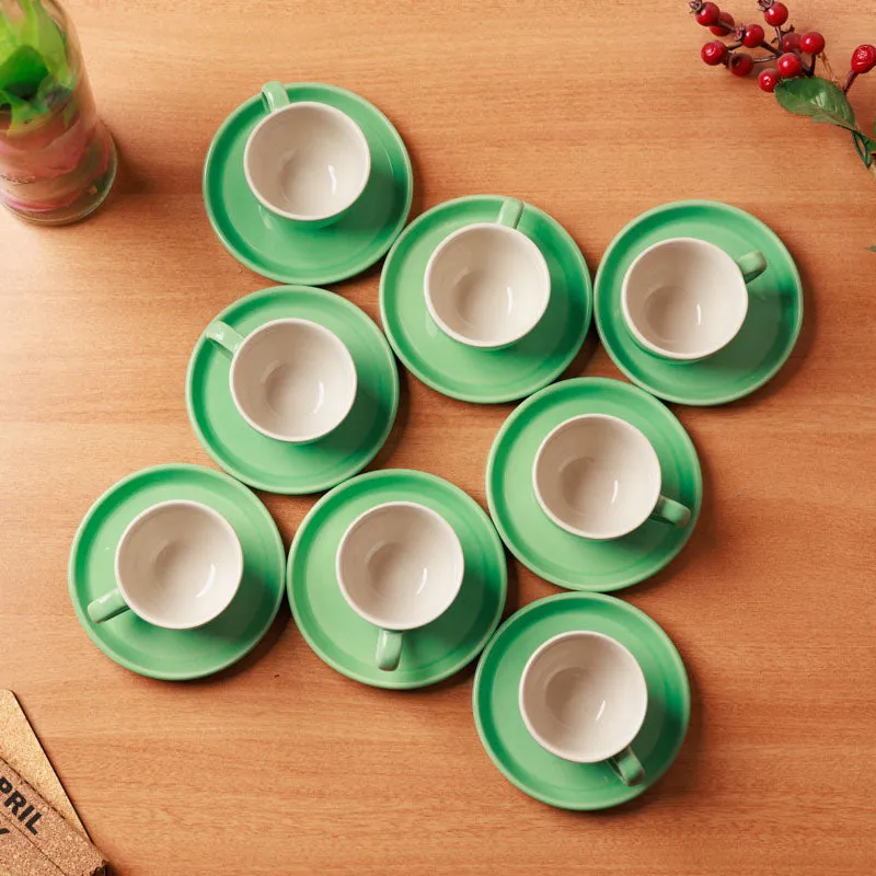 Blush & Brew Cup &Saucer (Mint/100 mL) - Sixteen Piece Set media 6