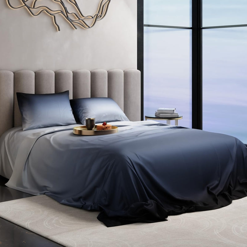 Moonlit Embrace Satin Bedsheets - 150 GSM