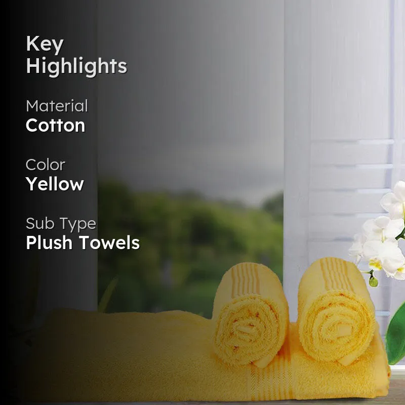 Eva Quick Dry Towel Combo (Yellow) - Three Piece Set media 2
