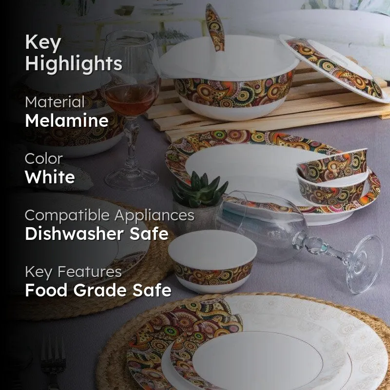 Servewell Ashley Melamine Dinner Set - 31 Piece Set media 2