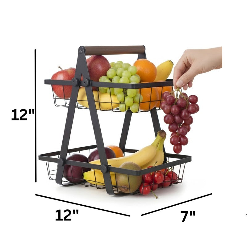 LuxeTier Fruit Basket - Black media 9