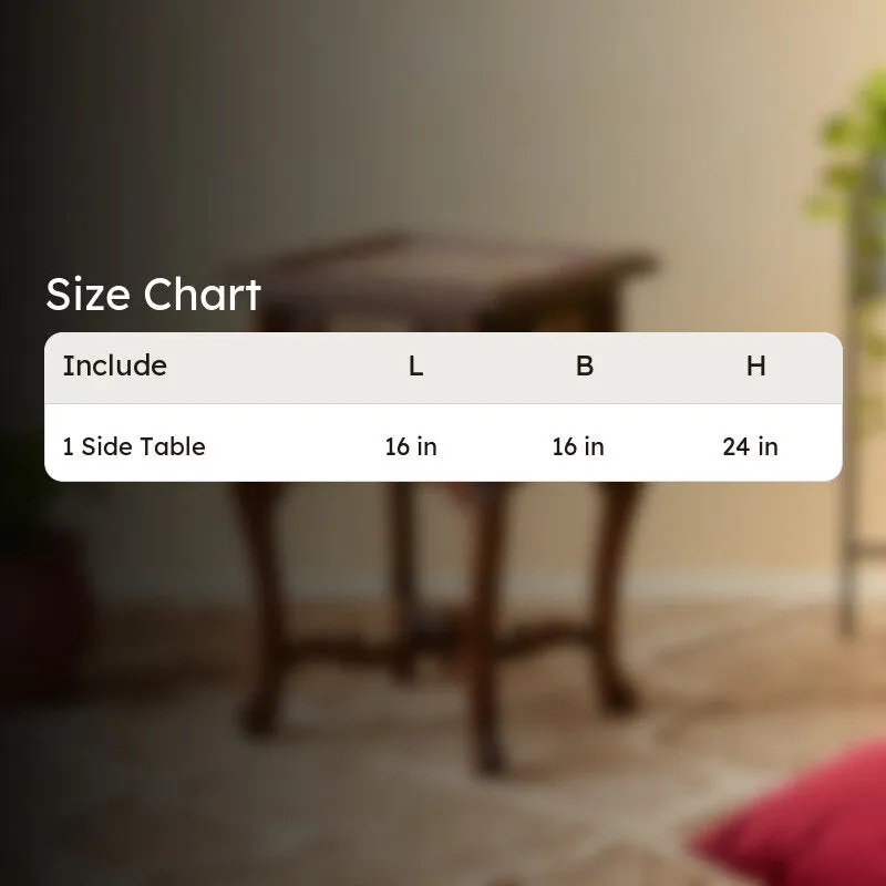 Harbi Teak Wood Side Table media 8