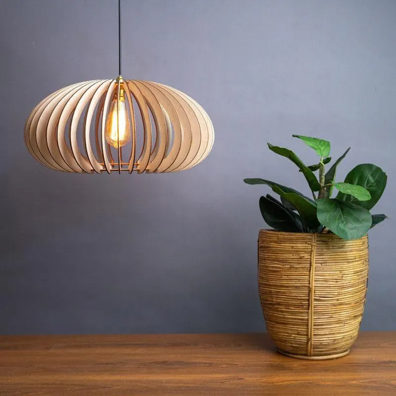Motoko Wooden Ceiling Lamp media 1