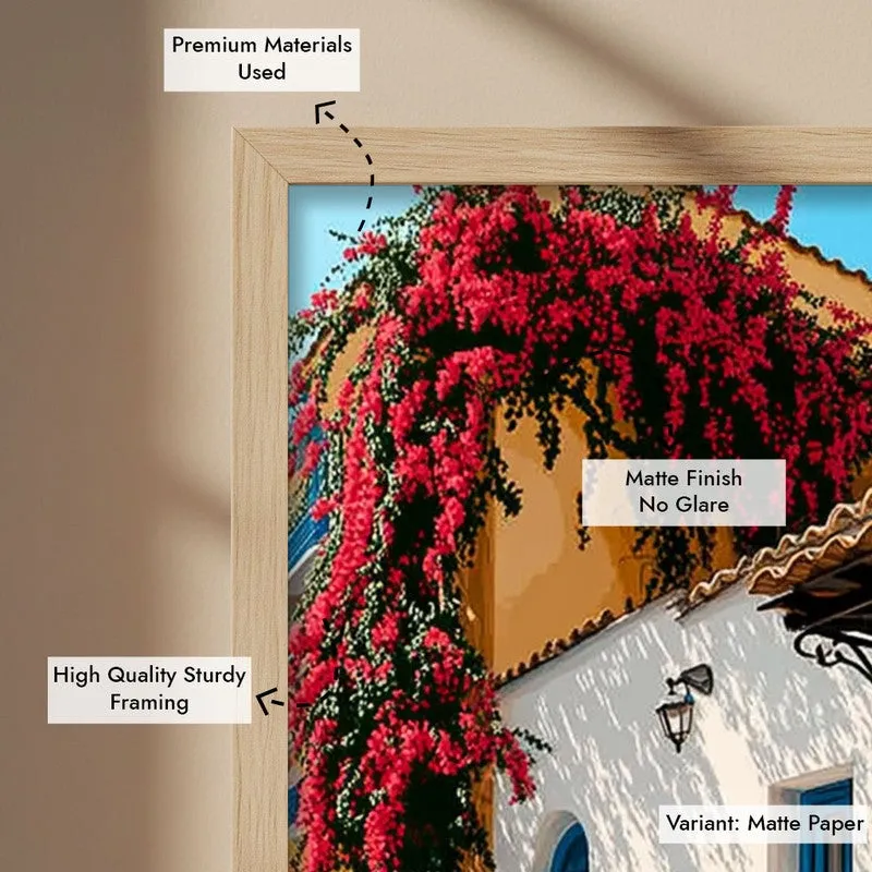 Azureway Canvas Wall Painting - Brown Frame media 7