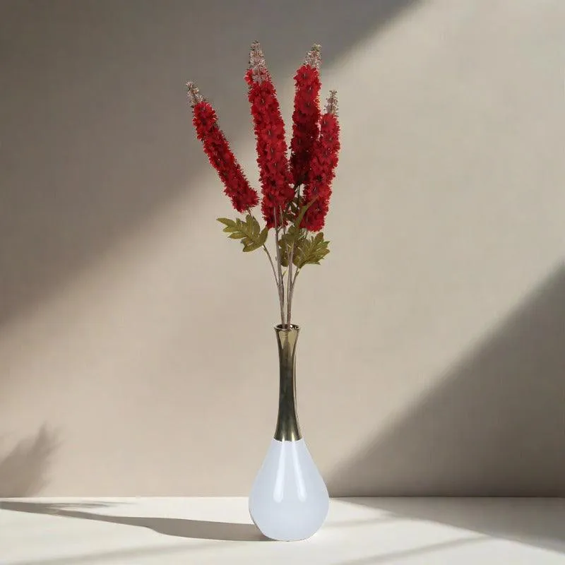 Faux Larkspurs Lily Bloom Bunch (Red) - Set Of Three media 1
