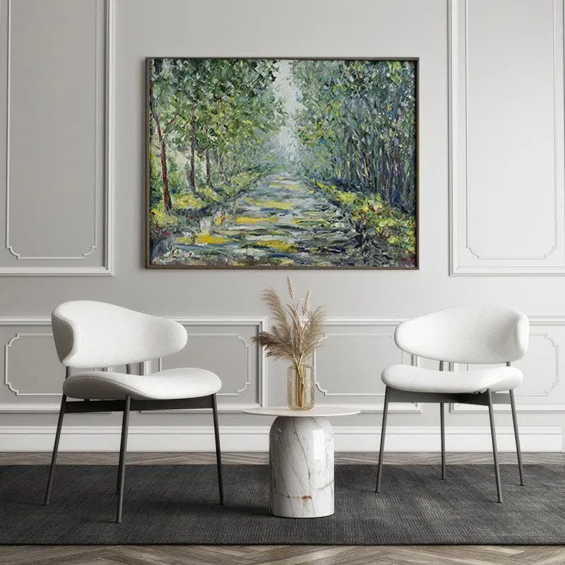 Summer Forest Wall Painting - Black Frame media 5