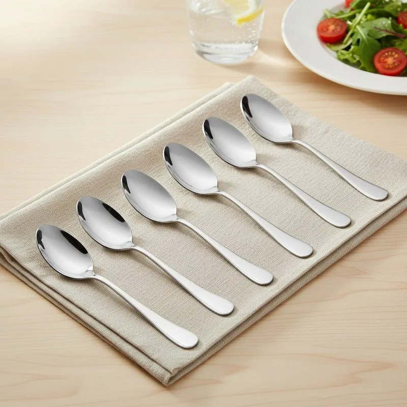 Baguette Stainless Steel Baby Spoon (16 CM) - Set of Six media 1