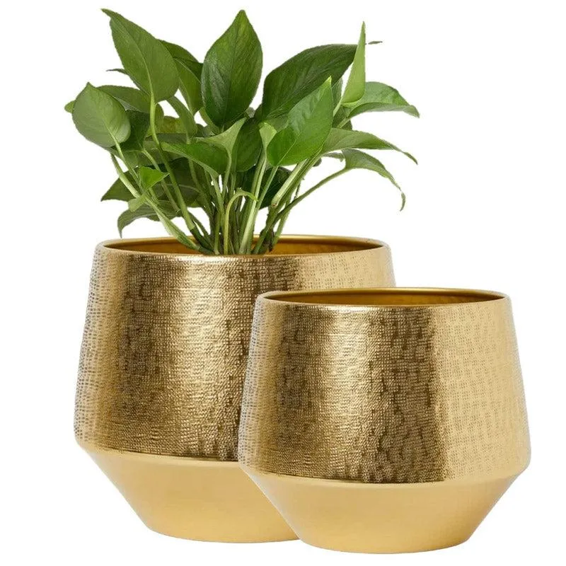 Arrota Gold Planter - Set Of Two media 3