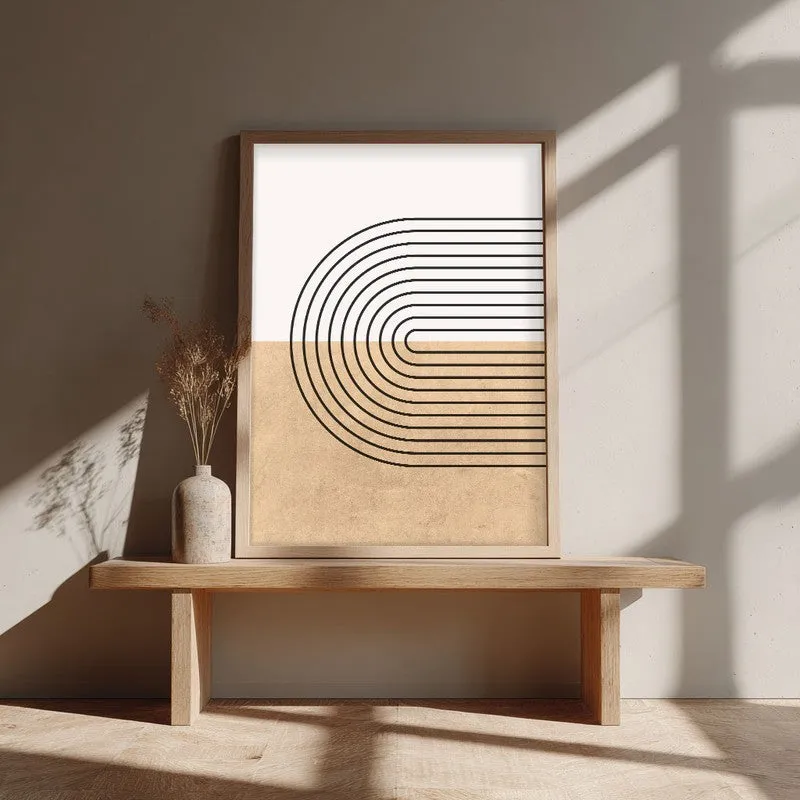 Calm Compositions Canvas Wall Painting With Brown Frame media 4