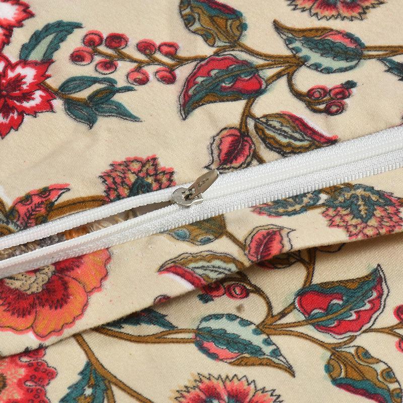 Busy Blooms Floral Cotton Duvet Cover - 210 TC media 5