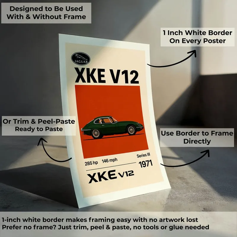Jaguar XKE V12 Wall Poster media 8