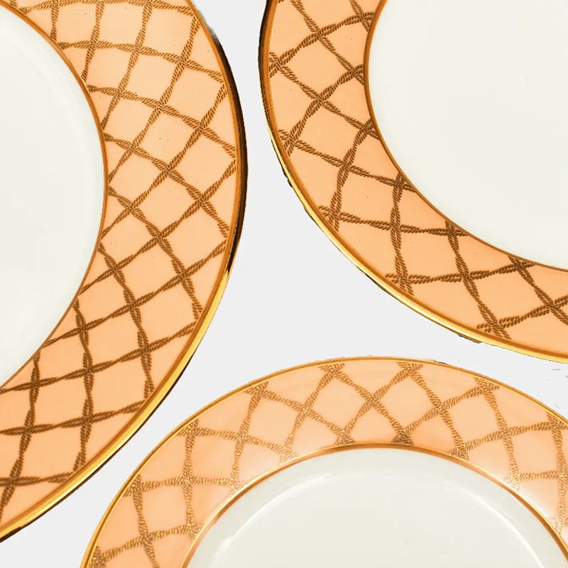 Angel Rope 24k Gold Brushed Porcelain Dinner Set - 21 Piece Set media 7